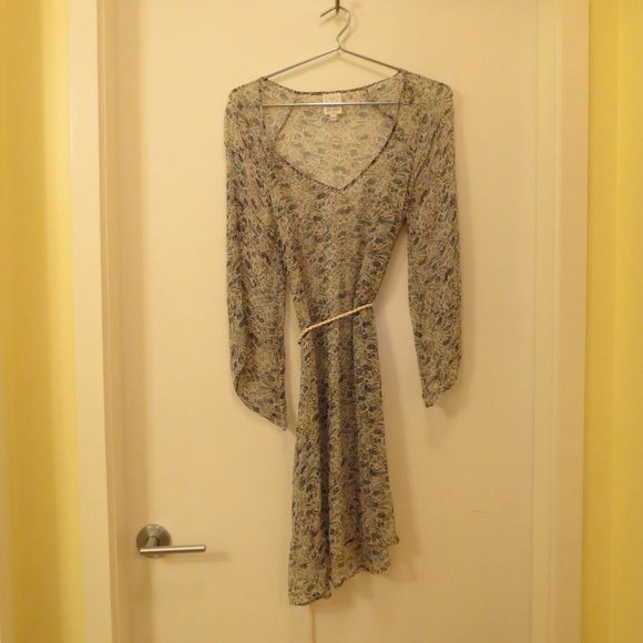 ELLA MOSS silk top tunic dress floral S 4/6 - Picture 4 of 5